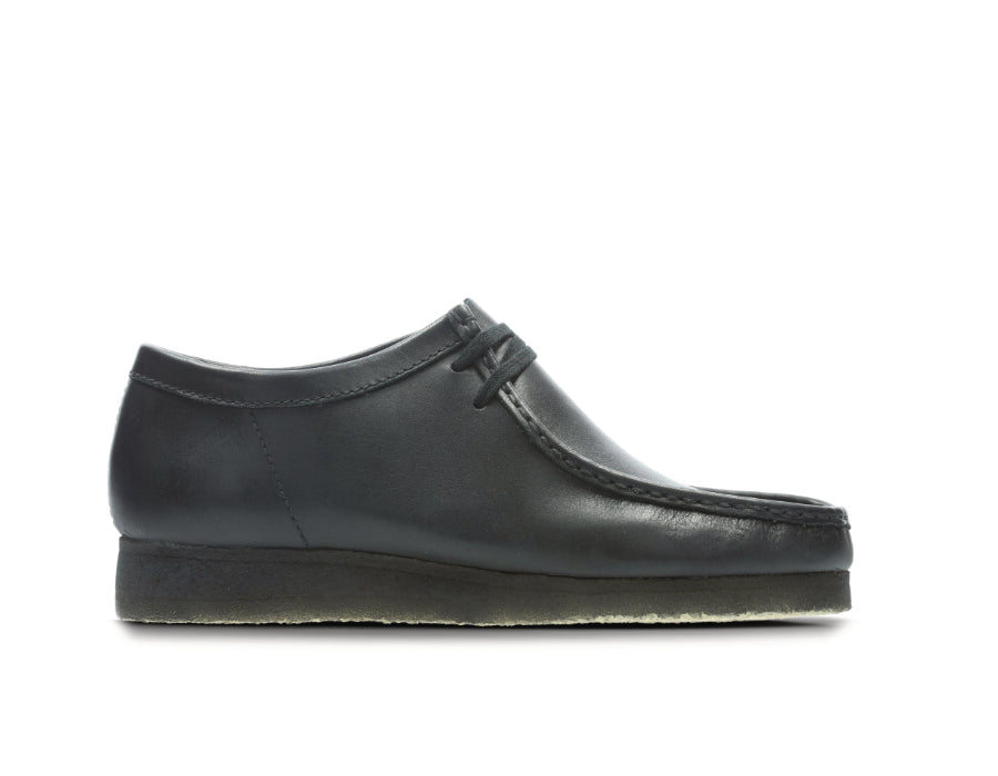Wallabee Black Leather Shoes
