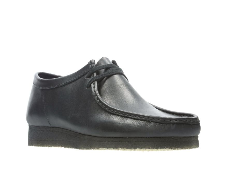 Wallabee Black Leather Shoes