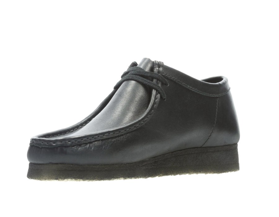 Wallabee Black Leather Shoes