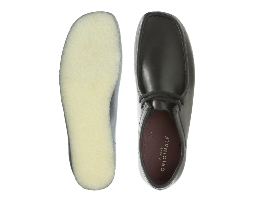 Wallabee Black Leather Shoes